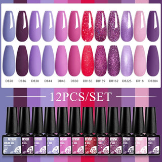 Buy zh20030 10/12pcs Spring Macaron Nail Gel Polish Set Semi Permanent UV for Manicure Soak Off Gel Nail Polish Kit Varnishes Nail Supplies