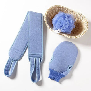 Buy zaojin01fz-lan Body Cleaning Cloth, Soft Brush, Home Hotel Bathroom Shower Ball, Back Scrubber Set, Skin Scrub Towel, Bath Gloves 3 Pieces