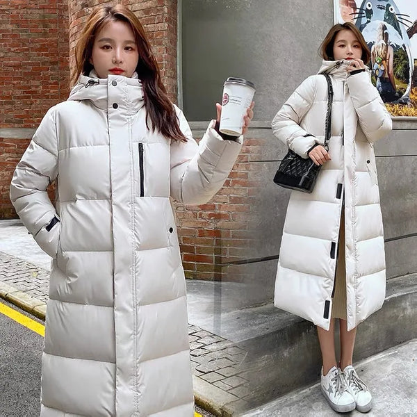 2023 Autumn and Winter Women's Korean Style Mid-Length Down Jacket Loose Parka Coat Women's Coat Winter Coat