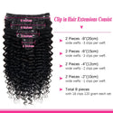 Deep Wave Clip in Hair Extensions Real Human Hair Brazilian Virgin Human Hair Clip in Extensions for Women 8Pcs Remy Hair