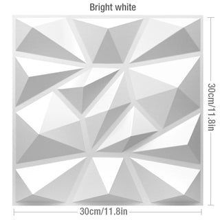 Buy b-bright-white 30x30cm  Non-Self-Adhesive 3D Wall Sticker