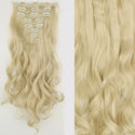 22Inch Long Straight Wavy Hair Extension 7Pcs/Set 16 Clips High Tempreture Synthetic Hairpiece Clip in Hair Extensions