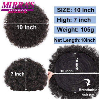 Afro Puff Drawstring Ponytail Extension Synthetic Kinky Curly Ponytail Hair Chignon Dreadlock Buns Afro Puff for Black Women