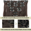 22Inch Long Straight Wavy Hair Extension 7Pcs/Set 16 Clips High Tempreture Synthetic Hairpiece Clip in Hair Extensions