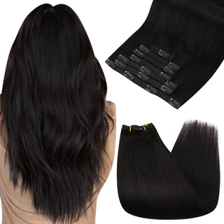 Buy 1b-off-black Clip in Hair Extensions