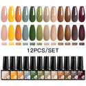 10/12pcs Spring Macaron Nail Gel Polish Set Semi Permanent UV for Manicure Soak Off Gel Nail Polish Kit Varnishes Nail Supplies