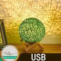 Rattan Ball LED Table Lamps