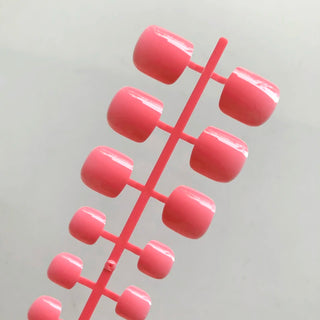 Buy hlft201-11 24Pcs/Set Candy Color Artificial False Toe Nails Macaron Fake Toenails for Design DIY Foot Tip Manicure Tool 17colors to Choose