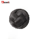 AOSI Hair Braided Clip in Hair Bun Chignon Hairpiece Donut Roller Bun Hairpiece Hand Knitting Braid Synthetic Chignon