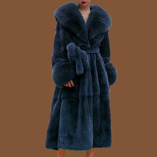 Buy navy 5XL Slim Overcoat Mink Coats Women Faux Fur Long  Winter Thick Mink Fur Coat Female Fur Jackets Long Ladies Parkas Oversize