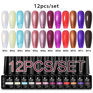 Buy zh25532 10/12pcs Spring Macaron Nail Gel Polish Set Semi Permanent UV for Manicure Soak Off Gel Nail Polish Kit Varnishes Nail Supplies