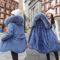 2021 New Cotton Thicken Warm Winter Jacket Coat Women Casual Parka Winter Clothes Fur Lining Hooded Parka Mujer Coats