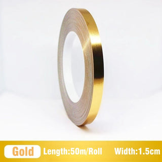 Buy 1-5cm-gold 50M Self-Adhesive Tile Sticker Tape Gold Silver Floor Waterproof Wall Gap Sealing Strip Tile Beauty Seam Sticker Home Decoration