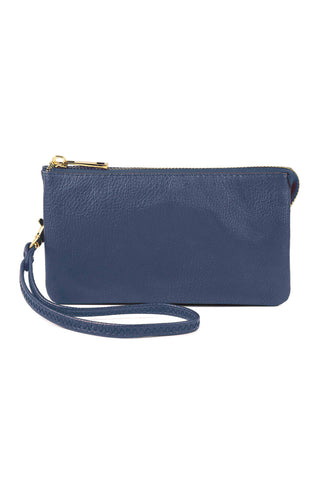 Buy navy 005 - Leather Wallet With Detachable Wristlet