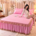 Bed Dress Sets Lace Bed Sheet Pillow Cases 3 Pieces/Set Set for King/Queen Double Size Bed Top Fashion Flower Bedding Set