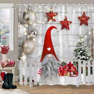 Buy 3427sd-curtain Christmas Bathroom Sets With Shower Curtain Rugs Red Truck Christmas Shower Curtains Xmas Bathroom Rugs Christmas Bathroom Deco