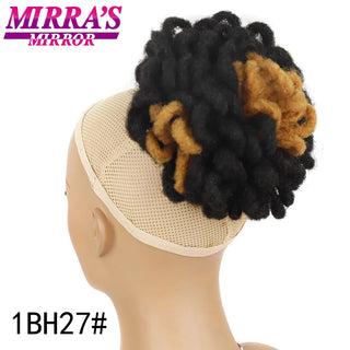 Buy lsfbzb-1bh27 Afro Puff Drawstring Ponytail Extension Synthetic Kinky Curly Ponytail Hair Chignon Dreadlock Buns Afro Puff for Black Women