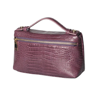 Buy crocodile-purplel Snake Pattern Clutch Make Up Bags