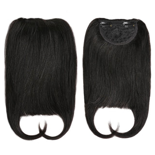 Buy 1b BHF Human Hair Bangs 8inch 20g Front 3 Clips in Straight Remy Natural Human Hair Fringe All Colors