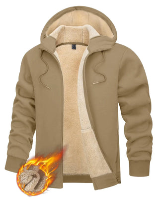 Buy khaki Sherpa Hoodie