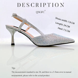 Buy a-pair-shoes-silver Fashion Bag Shoulder Bag and Strap High Heels  Shoes and Bag