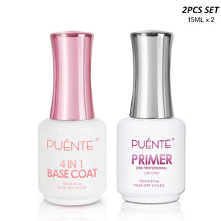 Buy 4in1-base-primer 15ML Base Gel Top Coat Set UV Gel Nail Polish Kit Nail Art Manicure Soak Off Function UV Nail Varnish Long Lasting Nail Gel