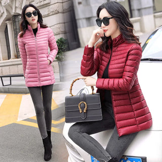 Autumn Winter Women Basic Jacket Coat Female Slim Hooded Brand Cotton Coats Casual  Female Medium-Long Jackets Jaqueta Feminina