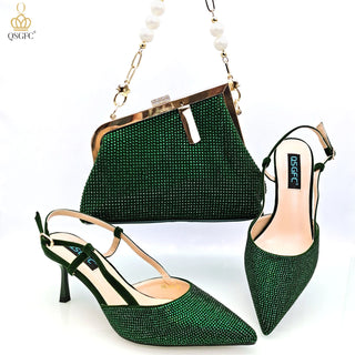 Buy green Fashion Bag Shoulder Bag and Strap High Heels  Shoes and Bag