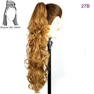 Buy 27b Desire for Hair 30 Inch Long Curly Claw Clip Ponytail Heat Resistant Synthetic Hairpieces Fake Hair Extensions