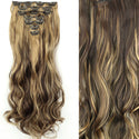 22Inch Long Straight Wavy Hair Extension 7Pcs/Set 16 Clips High Tempreture Synthetic Hairpiece Clip in Hair Extensions