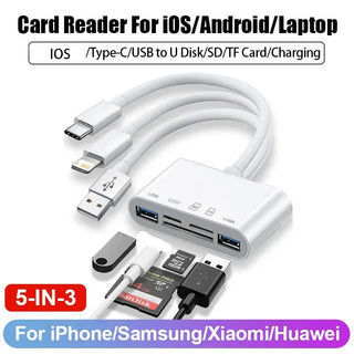 Buy 5-in-3-adapter 8 in 1 SD Card Reader