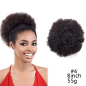 8inch Afro Puff Synthetic Hair Bun Chignon Hairpiece for Women Wig Drawstring Ponytail Kinky Curly Clip in Extensions Pony Tail