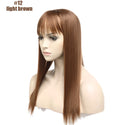 BENEHAIR Synthetic Clip in Hair Topper Long Straight Clip Extension Hair Hair Toupee Hairpiece for Women Fake Hair With Bangs