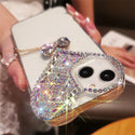 Bling Heart Woman Phone Cases for IPhone 15 Pro Max 14 13 12 Mini 11 XS XR X Plus Coques Camera Protection Cover Glitter Fundas