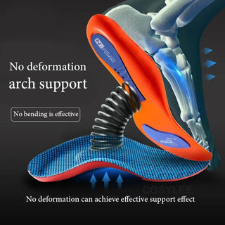 4D Sports Insoles Orthotic Insole Soft Deodorant Insole Flat Arch Support Full Pad Elastic Adult Massage Insole for Running Sole