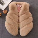 Bear Leader Girls Warm Coats 2023 New Winter Thick Faux Fur Jackets Cartoon Ear Fluffy Outerwear Long Sleeve Cute Coats 2 7Y