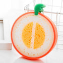 Cute Sponge Dish Washing Wipe Thickened Scouring Pad Fruit Shape Washcloth Kitchen Pot Brush Dish Sponge Kitchen Cleaning Tools