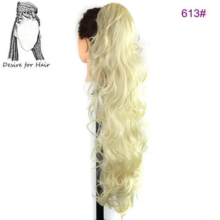 Buy 613 Desire for Hair 30 Inch Long Curly Claw Clip Ponytail Heat Resistant Synthetic Hairpieces Fake Hair Extensions