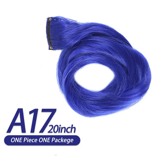 Buy a17 AIYEE Hair Extensions Pure RainBow Hairpiece Clip in Hair Piece Synthetic Long Straight Ombre Pink Red Rainbow Hair Piece