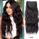 4Pcs/Set 20Inch Synthetic Hair Clip in Long Wavy Thick Hairpieces