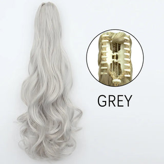 Buy w-grey Claw Clip on Ponytail Hair Extensions