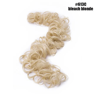 Buy bleach-blonde BENEHAIR Synthetic Women Chignon Messy Hair Bun Scrunchy Hair Bun Rubber Band Hairband Hairpiece Updo Chignon Donut Roller