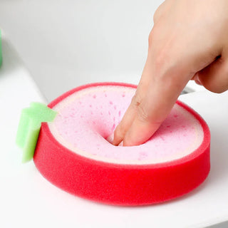 Cute Sponge Dish Washing Wipe Thickened Scouring Pad Fruit Shape Washcloth Kitchen Pot Brush Dish Sponge Kitchen Cleaning Tools