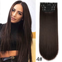 4Pcs/Set 20Inch Synthetic Hair Clip in Long Wavy Thick Hairpieces