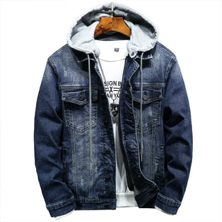 Buy 8022-blue 2023 Men Black/Blue Winter Jean Jackets Outerwear Warm Denim Coats New Liner Thicker Winter Wool Large Size M-4xl