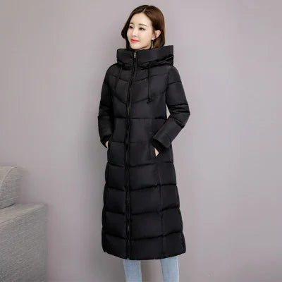 2024 Women's Winter Coats Long Section Warm Down Basic Jacket Coat Fashion Slim Outwear Female Korean Large Size Jackets M-6xl