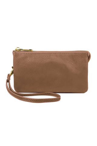 Buy khaki 005 - Leather Wallet With Detachable Wristlet