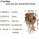 Chorliss Synthetic Claw Chignon Women Messy Curly Fluffy Hair Bun Clip in Ponytail Hair Extensions Natural False Hairpieces