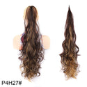 32inch Synthetic PonyTail Long Layered Flexible Wrap Around Fake Tail Hair Extensions Natural Curly Hairpiece for Women