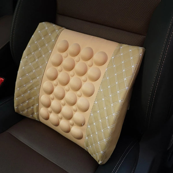 Car Electric Massage Cushion Vehicle Seat Back Waist Support Lumbar Pad Massager